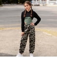 thumbnail image 1 of SONGGE Girls 3 Piece Camo Outfit Sets Long Sleeve Hooded Long Sleeve Sweatshirt With Sleeveless Tops And Cargo Pants Casual Streetwear Toddlers Kids Cartoon Classic Clothing Sets, 1 of 8