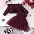 thumbnail image 1 of SONGGE Girls Outfit Sets Autumn Toddler Dress With Cape Tops And Dress For Baby Girls Casual Fall Outfit Sets Cartoon Stylish Clothing Sets, 1 of 8