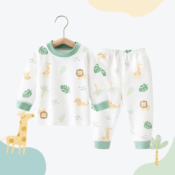 SONGGE Girls Outfit Sets For Toddlers Baby Autumn O-Neck Long Sleeve Warm Tops Pants Comfortable Girls Fall Winter For Daily And Leisure Activities Cartoon Classic Clothes Sets