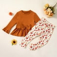 thumbnail image 1 of SONGGE Thanksgiving Baby Girl Outfit Sets 2 Piece Long Sleeve Tops And Pants Toddler Party Clothes Cute Holiday Outfit Sets For Girls Cartoon Fashionable Clothes Sets, 1 of 8