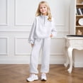 thumbnail image 1 of SONGGE Toddler Girls Fashion Casual Solid Color Hooded Long Sleeve Tops And Pants For Big Kids Youth Two Piece Outfit Sets With Soft Comfort Fit Back To School Cute Clothing Sets, 1 of 5
