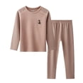 thumbnail image 1 of SONGGE Toddler Girls Thermal Tops Pants Heated Base Layer Winter Warm Long For Cold Weather Kids Outfit Sets Long Sleeve Leisure Clothes Sets, 1 of 3