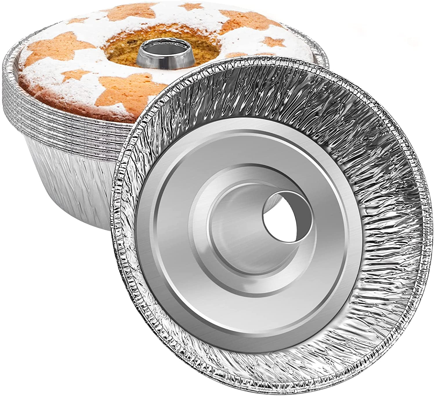MontoPack Disposable Aluminum Foil Bundt Pans 10 Pack Cake