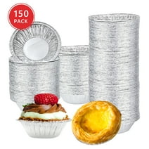 SONGLAM 150-Pack Aluminum Round Baking Cups, Disposable Muffin Liners, Foil Mini Muffin Cups - 2.76'' x 1.1''