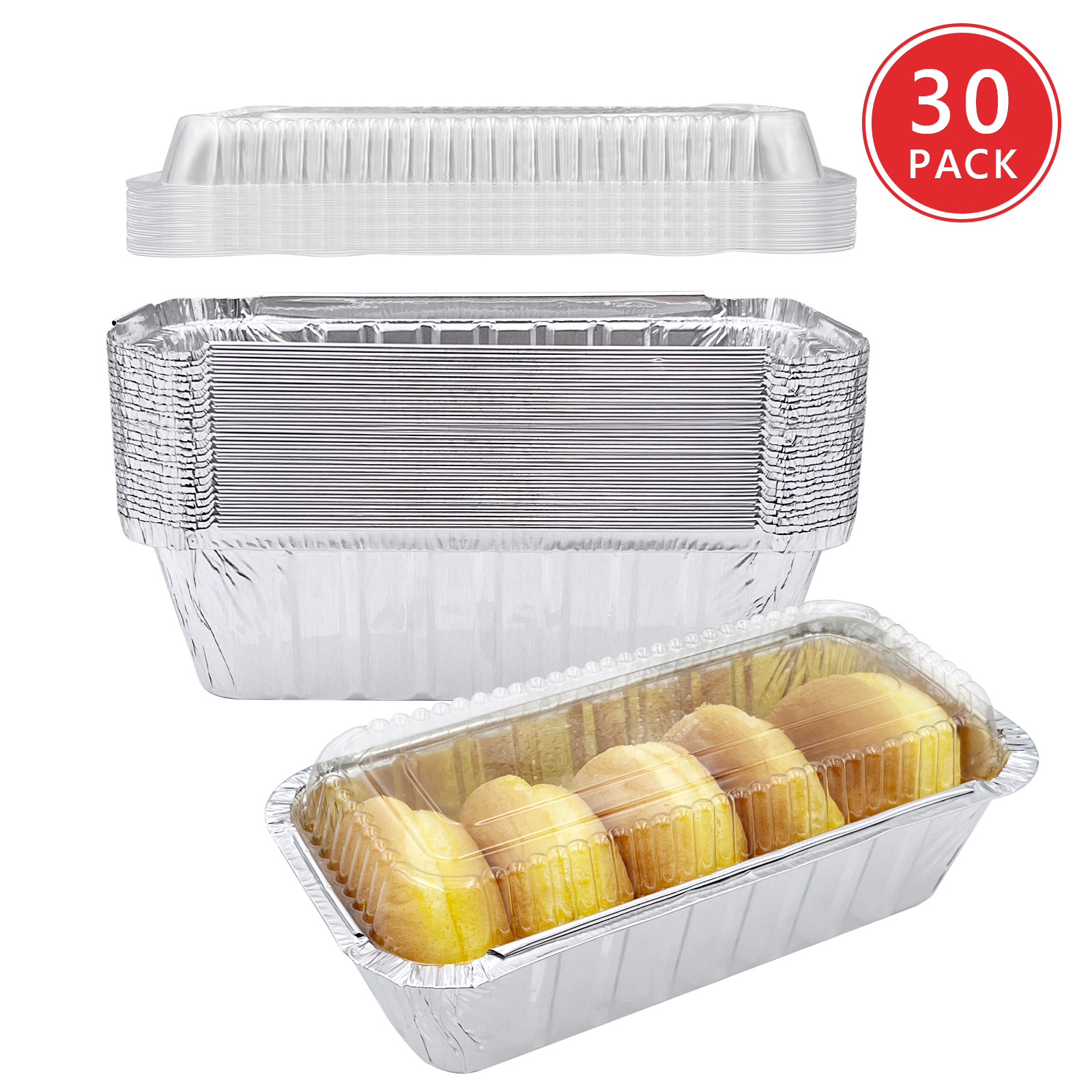 Mainstays Aluminum Mini Loaf Pans, 5 Count Disposable for Easy Cleaning