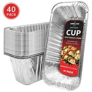 SONGLAM 40-Pack Blackstone Grease Cup Liners - Aluminum Foil Drip Pans Fit for Blackstone 36,30,28,22,17 Inch Grease Griddle