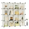 SONGMICS 16 Cube Modular Shelf System, Stackable Organizer for Home