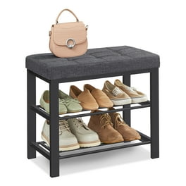 Baxton Studio Clevedon Modern and Contemporary Dark Brown Wood Entryway Storage Cushioned Bench Shoe Rack Cabinet Organizer Baxton Studio Clevedon Modern and Contemporary Dark Brown Wood Entryway Storage Cushioned Bench Shoe Rack Cabinet Organizer