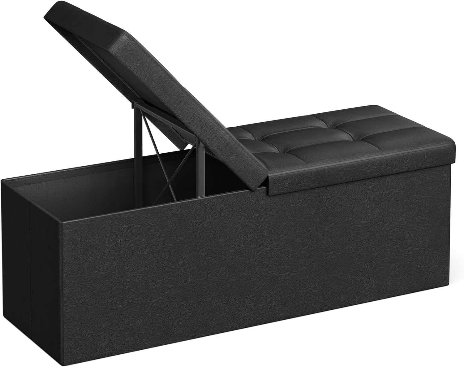 Songmics faux cheap leather ottoman
