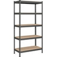 thumbnail image 1 of 5-Tier Storage Shelves Metal Garage Storage, Boltless Assembly Adjustable Shelving Unit, 17.7 x 35.4 x 70.9 Inches, Load 1929 lb, for Shed Warehouse Basement Kitchen Gray, 1 of 17