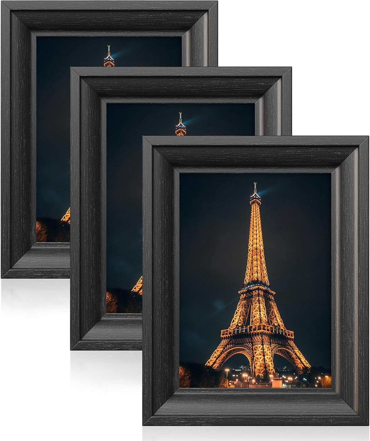 SONGMICS 5x7 Picture Frames with 6 Mats for Wall, Set of 3, Collage ...