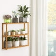 thumbnail image 1 of SONGMICS Bamboo Bathroom Shelves, 3-Tier Adjustable Layer Rack, Natural, 1 of 6