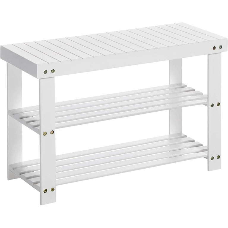 Shoe Storage Bench Storage Rack Entrance Bench Bamboo - Temu