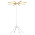 thumbnail image 1 of SONGMICS Clothes Drying Rack, with Bamboo Hanging Rods, Foldable Metal Laundry Rack, Space-Saving, Free-Standing Airer, Indoor Use, White and Natural, 1 of 6
