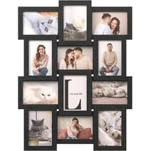 SONGMICS Collage Picture Frames 4x6 for Wall Decor Set of 12 Multi Family Photo for Gallery Decor Hanging Display Assembly Required Black
