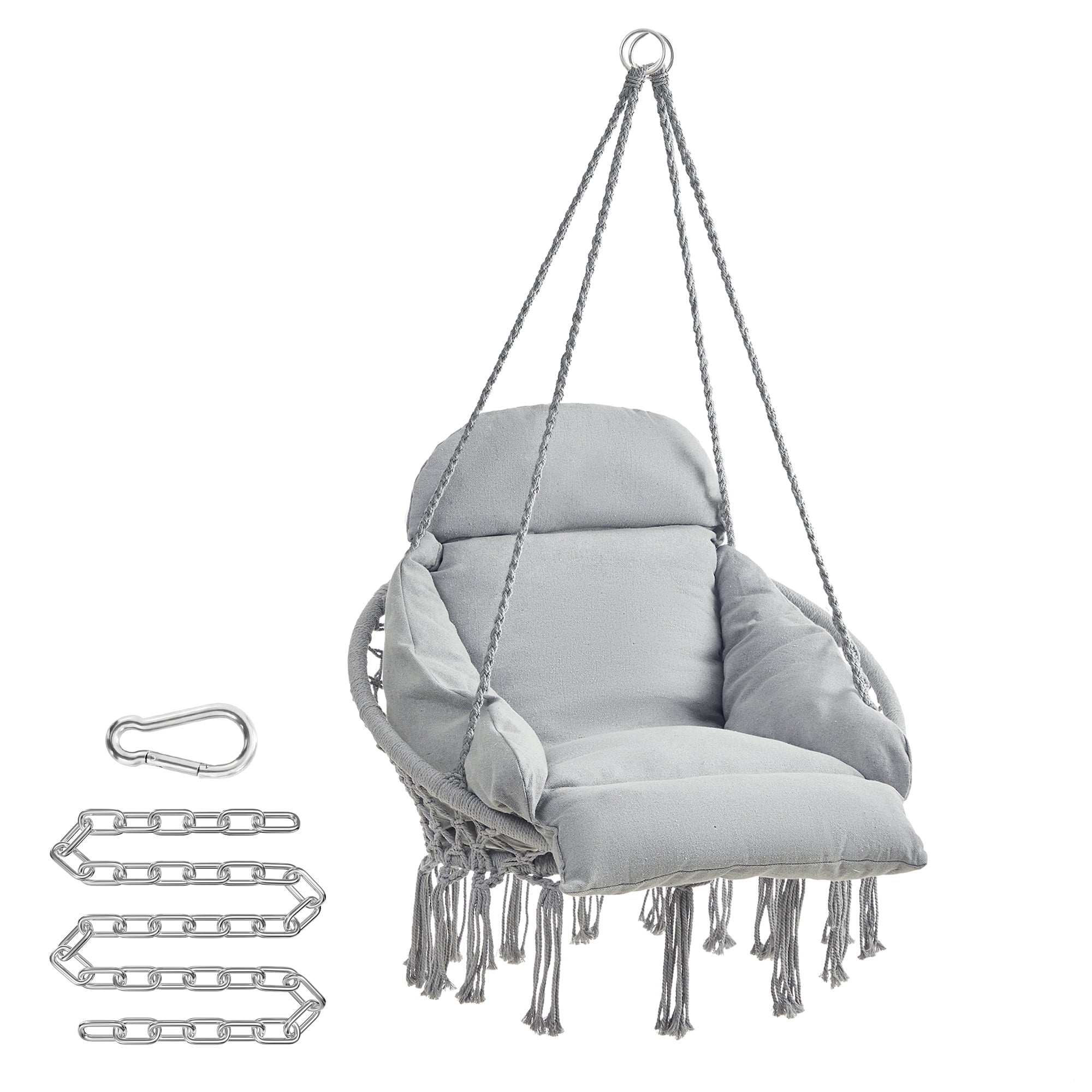Songmics White Swing Chair For Bedroom Hanging Chair, Hammock