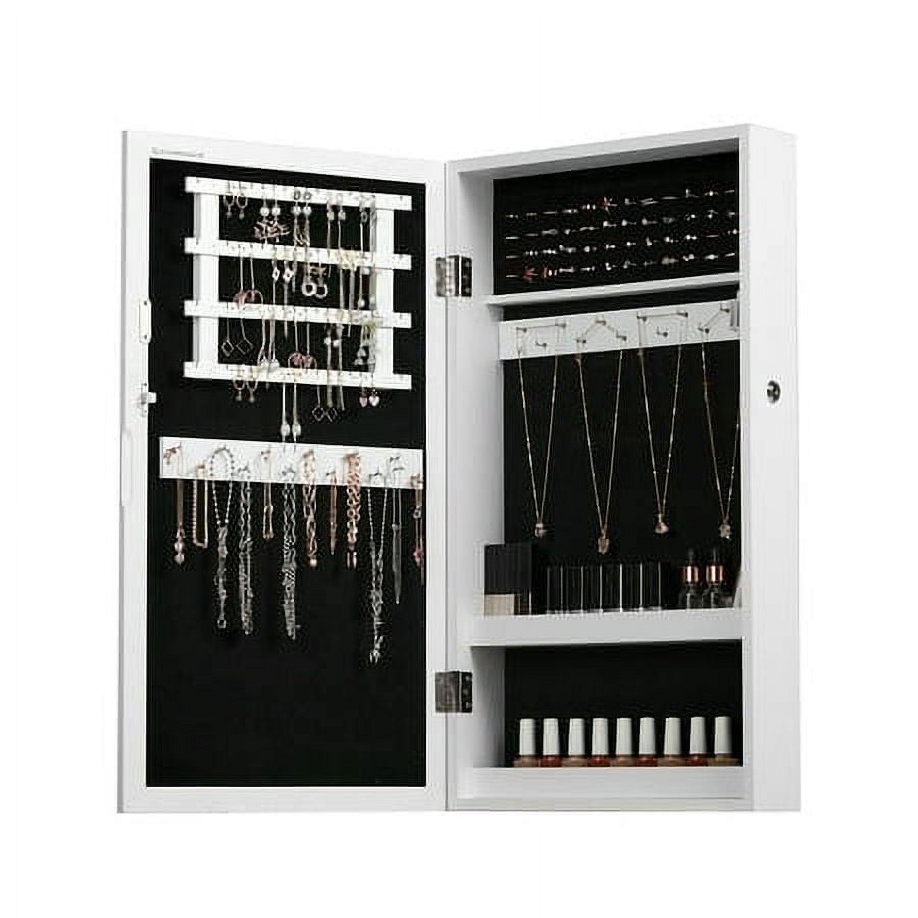SONGMICS Lockable Hanging Door Jewelry Cabinet with Full Length