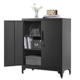 thumbnail image 1 of SONGMICS Lateral File Cabinets, 3-Tier Large Office Cabinet Metal Storage Home Organizer, Black, 1 of 7