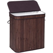 Laundry Hamper with Lid, Bamboo Launry Basket with Handles