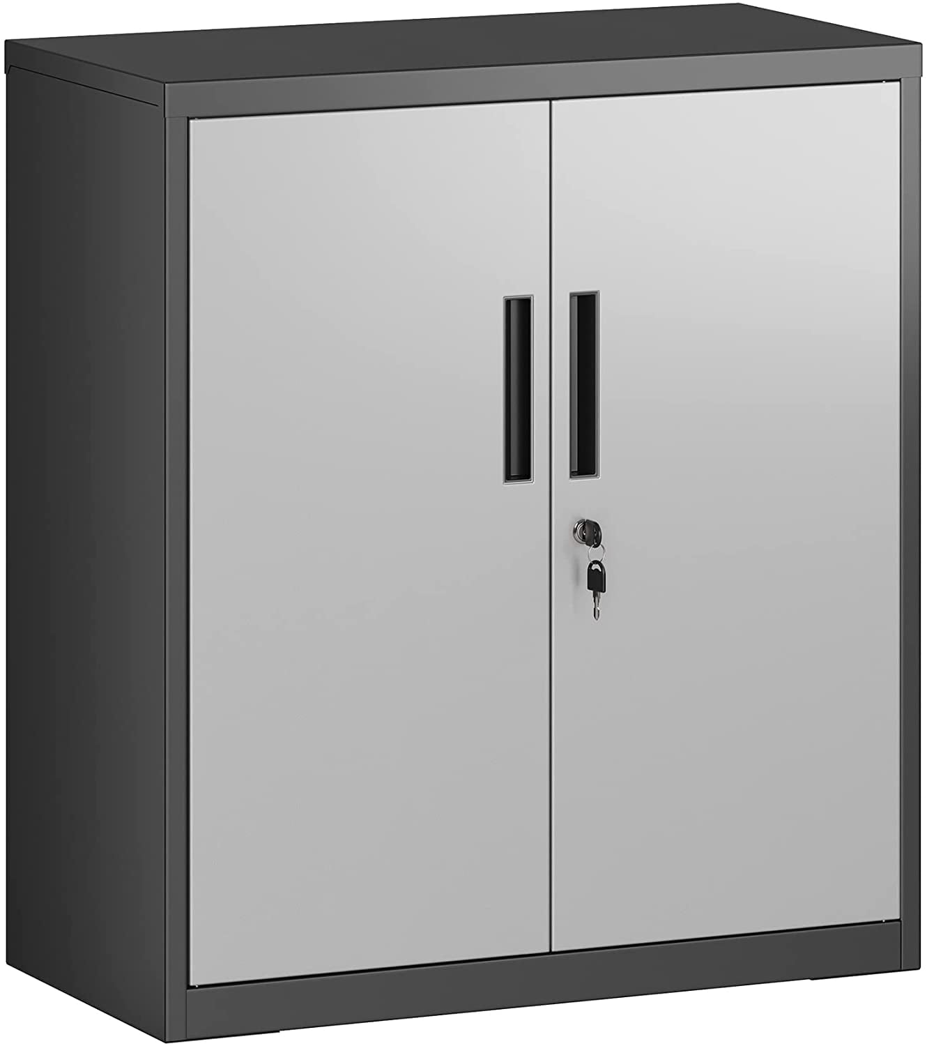 SONGMICS Metal Storage Adjustable Shelves, Lockable for Home