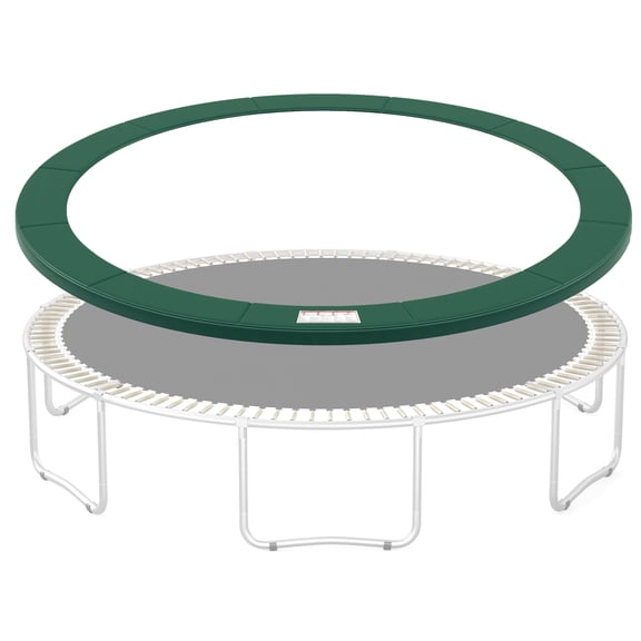 SONGMICS Replacement Trampoline Safety Pad Mat, 14 ft (168 Inches) Spring Cover, UV-Resistant, Tear-Resistant Edge Protection,Dark Green