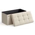 thumbnail image 1 of SONGMICS 30" Storage Ottoman Bench Ottoman with Storage Footstool Hold up to 660 lb for Bedroom Living Room Beige, 1 of 8