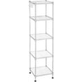 5Tier Bathroom Shelf, Storage Rack for Small Space, with 5 PP Shelf