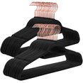 thumbnail image 1 of SONGMICS 50 Pack Velvet Hangers Clothes Hanger with Swivel Hook Non-Slip for Coat Shirt Dress Pants Tie Black, 1 of 1