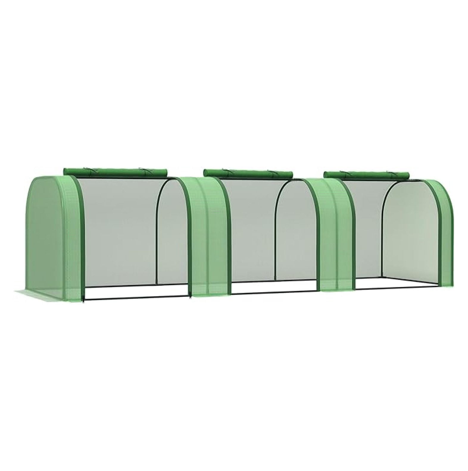 SONGMY 10' x 3' x 2.5' Mini Greenhouse, Portable Tunnel Green House with Roll-Up Zippered Doors, UV Waterproof Cover, Steel Frame, Green