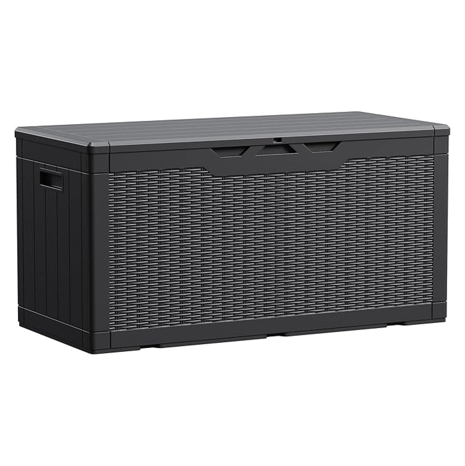 SONGMY 100 Gallon Waterproof Large Resin Deck Box Indoor Outdoor ...