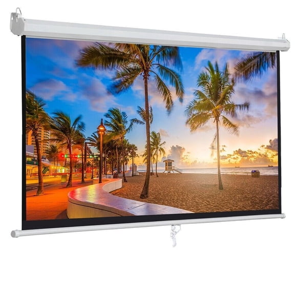 SONGMY 100-Inch Projector Screen, HDTV Outdoor Home Theater Screen, Backyard Cinema Movie Screen with Carry Bag