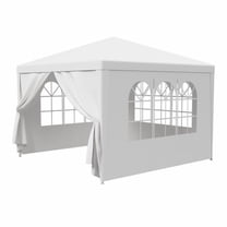SONGMY 10x10 Ft Outdoor Wedding Tent, White Party Canopy Patio Gazebo with Removable Walls