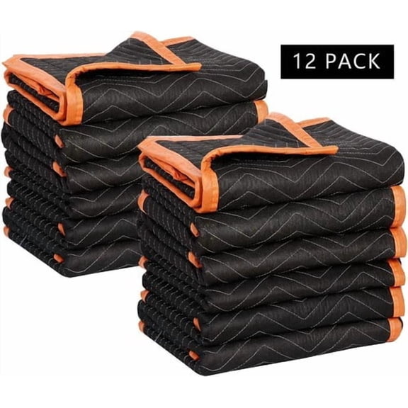 SONGMY 12 Pack Moving Blankets, 39.1"x72" Quilted Furniture Shipping Pads