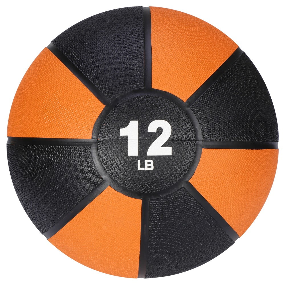 SONGMY 12lbs Weighted Easy Grip Medicine Ball, Pro Workout Body Balance Sport Equipment, Exercise Medicine Ball for Fitness