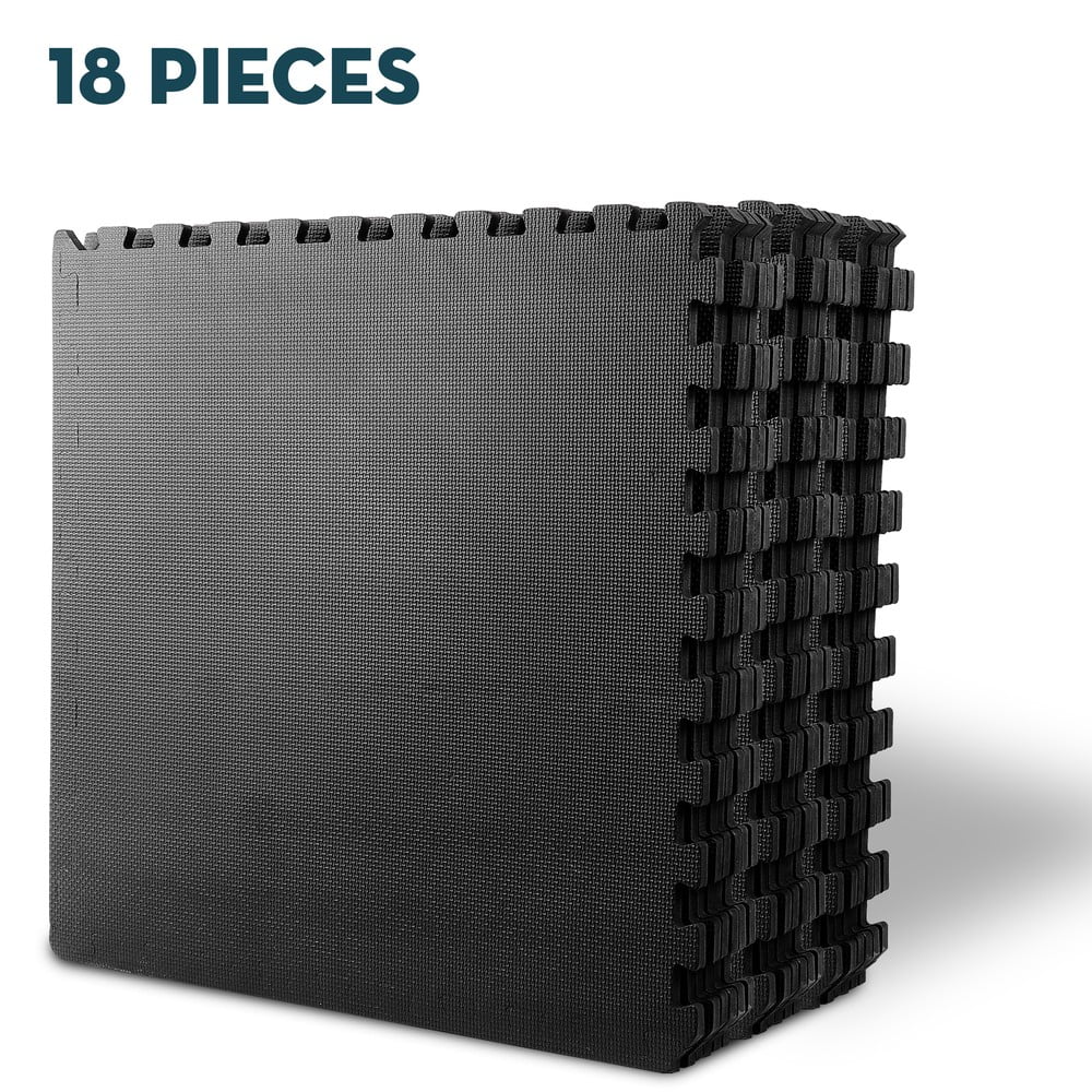 SONGMY 18 PCS Puzzle Exercise Mats, EVA Foam Interlocking Gym Equipment Mats