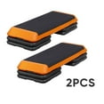 thumbnail image 1 of SONGMY 2-Pack 43-inch Yellow Exercise Steppers, Aerobic Step Platforms with Risers, Home Fitness Step Training Equipment, 1 of 10