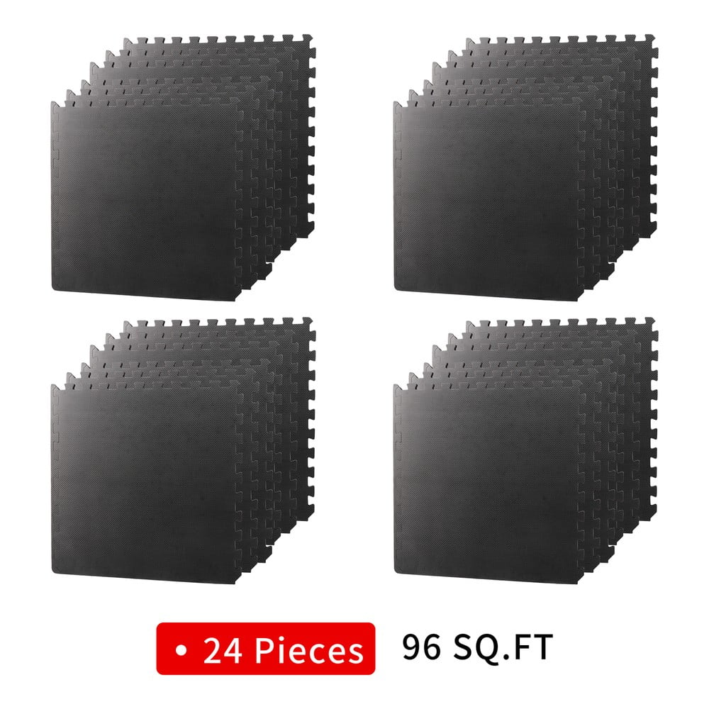 SONGMY 24-Piece EVA Foam Interlocking Floor Mats, 96 Sqft Coverage, Gym Equipment Mats Yoga Mat, Puzzle Exercise Tiles