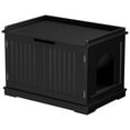 thumbnail image 1 of SONGMY 29.8" Wooden Cat Litter Box Enclosure, Black Hidden Cat Bathroom House, 1 of 10
