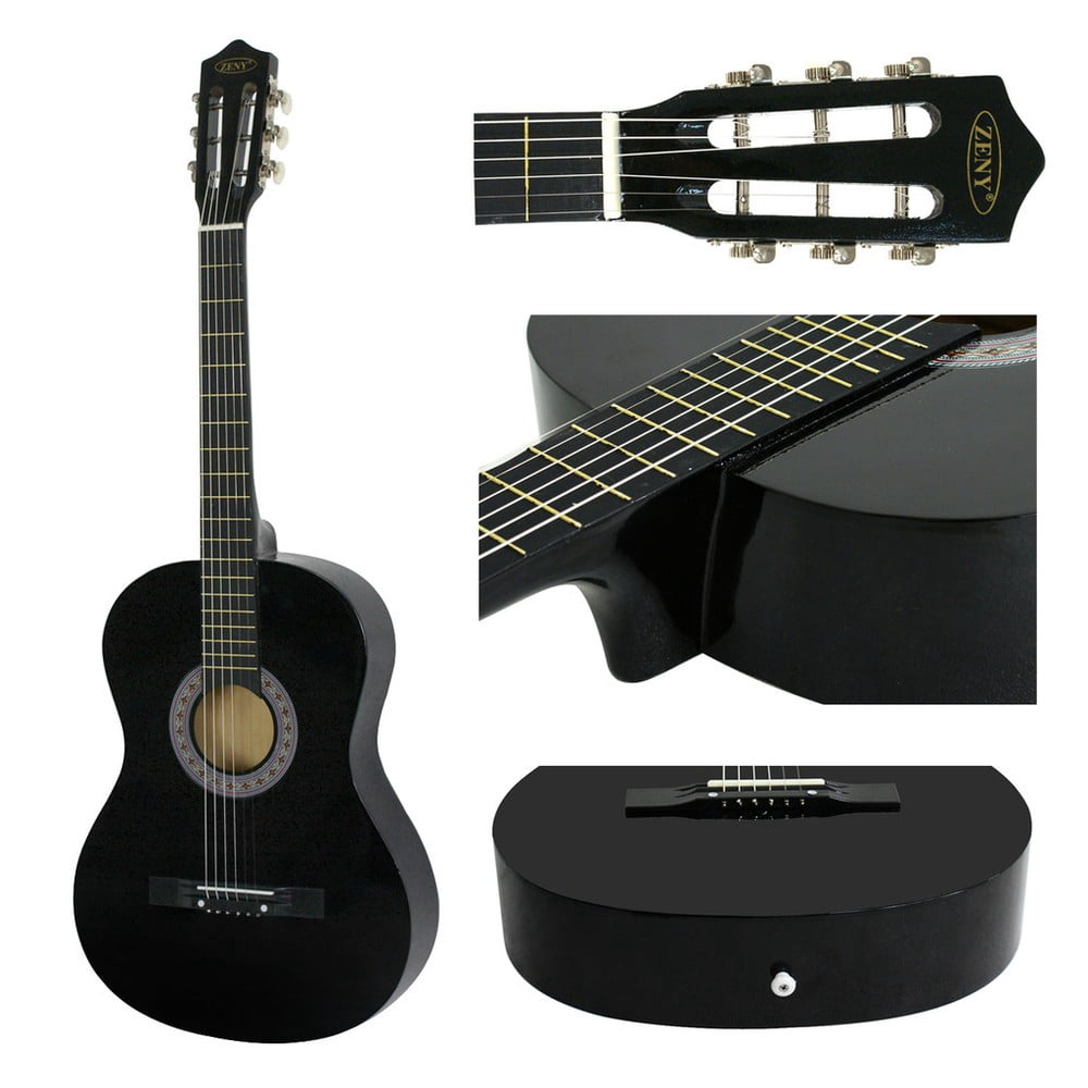 SONGMY 38" Wooden Acoustic Guitar, Black with Gig Bag, Kids Musical Gift, Full Size Acoustic Guitar for Beginners
