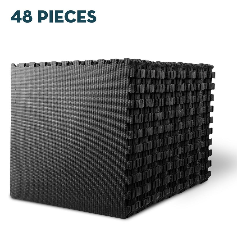 SONGMY 48-Piece EVA Foam Interlocking Floor Mats, 192 Sqft Coverage, Gym Equipment Mats Yoga Mat, Puzzle Exercise Tiles