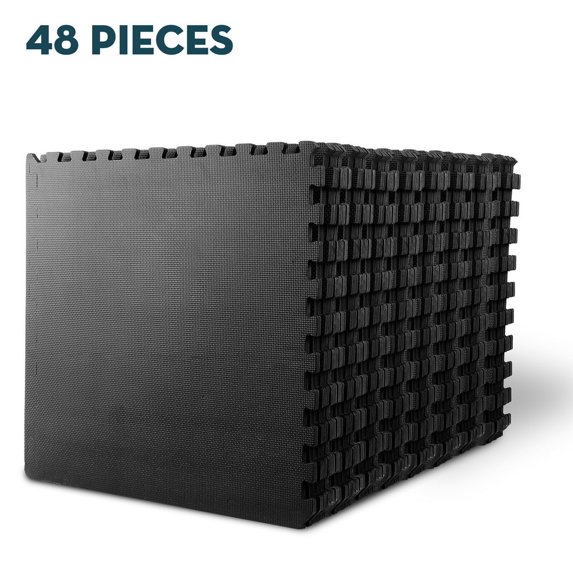 SONGMY 48-Piece EVA Foam Interlocking Floor Mats, 192 Sqft Coverage, Gym Equipment Mats Yoga Mat, Puzzle Exercise Tiles