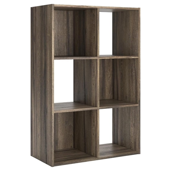 SONGMY 6 Cube Storage Organizer or Bookcase, Brown