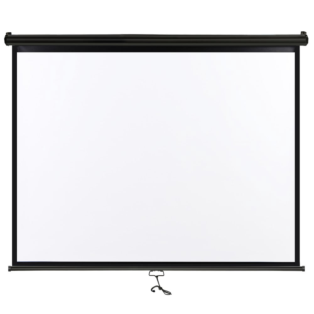 SONGMY 72inch Projector Screen, Black Pull Down Projection Screen for ...