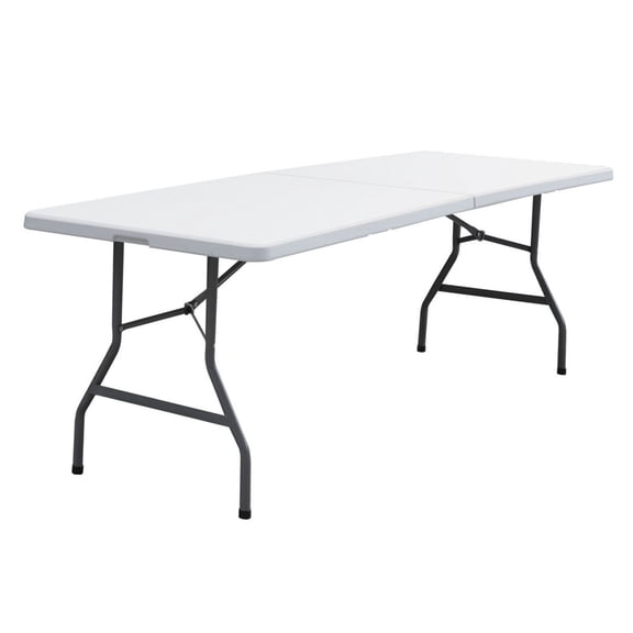 SONGMY 8 FT Plastic Folding Table, Picnic Utility Table for Camping Indoor Outdoor, Portable Lightweight Table