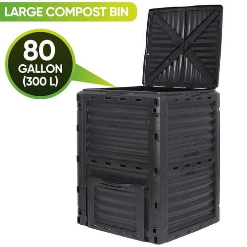 SONGMY 80 Gallon Compost Bin, Kitchen Garden Waste Compost Tumbler Outdoor