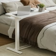 thumbnail image 1 of SONGMY Adjustable Overbed Bedside Table with Wheels Pneumatic Mobile Standing Laptop Desk Rolling Computer Cart Movable Overbed Table Hospital Home Use,White,S, 1 of 23