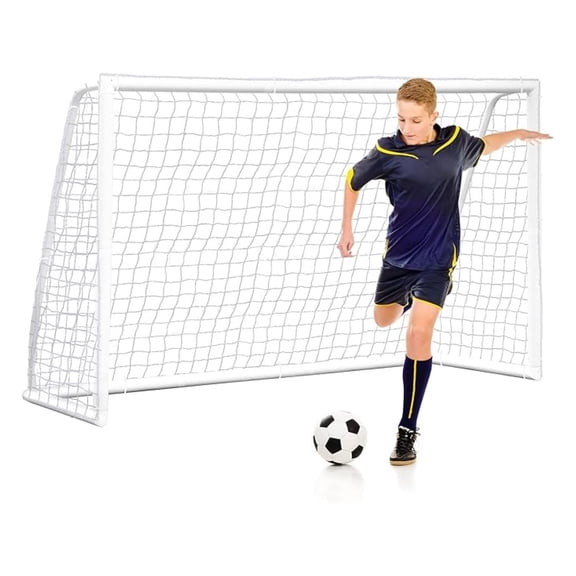 SONGMY Adjustable Portable Soccer Goal - 12x6/10x6.5/8x5 FT Backyard Soccer Net, Training Equipment for Kids Adults Practice