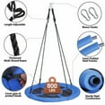 thumbnail image 1 of SONGMY Blue 40" Saucer Tree Swing, Platform Swing with Adjustable Rope, 800lb Capacity Outdoor Kids Swing Set, 1 of 9