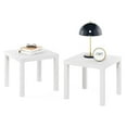 thumbnail image 1 of SONGMY Classic Homey Square Parsons Side End Table, Set of 2, White, 1 of 5