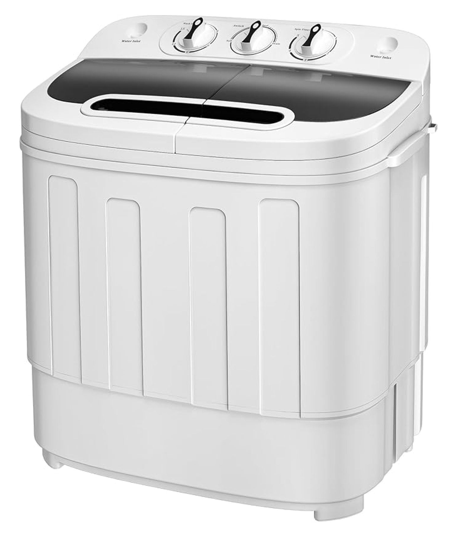 SONGMY Compact Mini Twin Tub Washing Machine 13lbs - Portable Washer with Spin Cycle, Built-in Gravity Drain for Apartments & Dorms